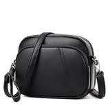 Women's Rivet Mobile Phone Shoulder Bag Soft Leather Zipper Square Bag