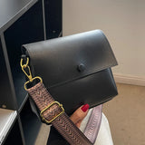 Women Messenger Crossbody Bag Soft PU Handbag Large Capacity Wide Shoulder Strap