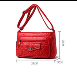 Women Vintage Tote Handbag Soft PU Leather Messenger Shoulder Bag
