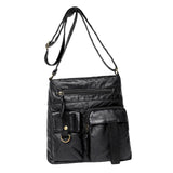 Women's Soft PU Leather Shoulder Bag with Adjustable Strap and Pockets