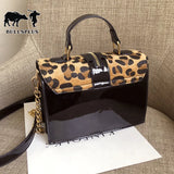 Leopard Print Small Square Bag Chain One-Shoulder Messenger Bag