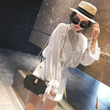 Chain Geometric Pattern Small Square Bag Messenger Shoulder Bag