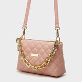 Embroidered Rhombus Shoulder Bag Chain Women's Bag