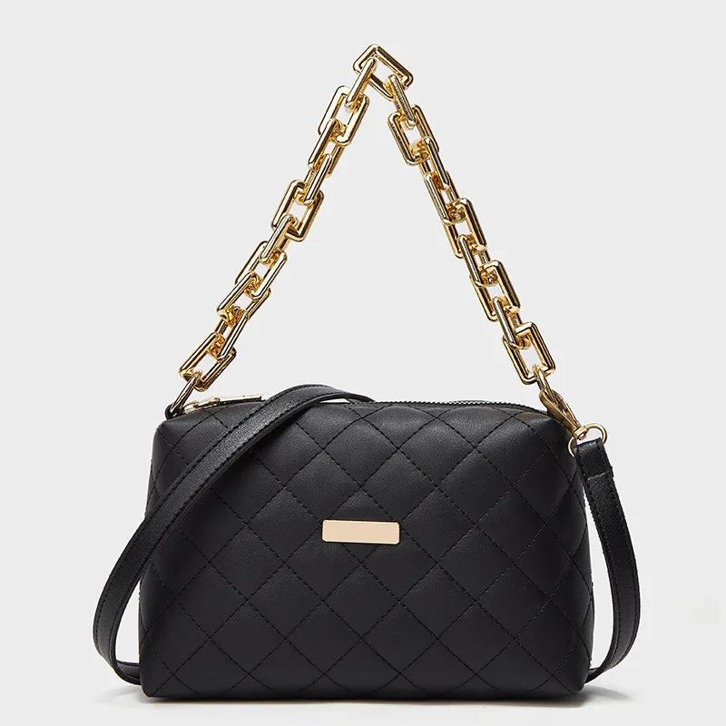 Embroidered Rhombus Shoulder Bag Chain Women's Bag