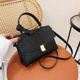 Stone Pattern Shoulder Bag for Women, All-Match Travel Handbag