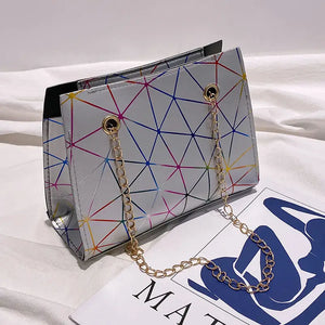 Women's Schoolgirl Rhombus Chain Small Square Bag Messenger Shoulder Bag