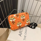Tiger Print Shoulder Messenger Bag Western Wild Small Square Bag