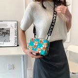 Tiger Print Shoulder Messenger Bag Western Wild Small Square Bag