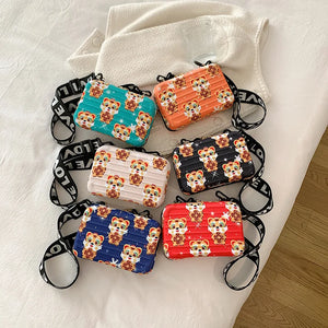 Tiger Print Shoulder Messenger Bag Western Wild Small Square Bag