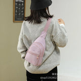 Women's Nylon Chest Bag Monocline Shoulder Backpack