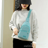 Women's Nylon Chest Bag Monocline Shoulder Backpack