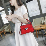 Matte Jelly Rivet Nail Messenger Bag for Women
