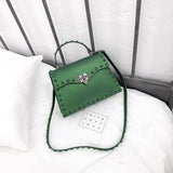 Matte Jelly Rivet Nail Messenger Bag for Women