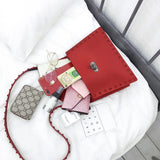 Matte Jelly Rivet Nail Messenger Bag for Women