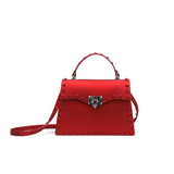 Matte Jelly Rivet Nail Messenger Bag for Women