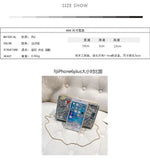 PU Leather Box Bag Chain Shoulder Graffiti Messenger Bag