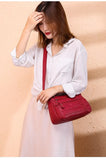 PU Leather Handbags Washed Leather Shoulder Bag Lightweight Small Square Bag