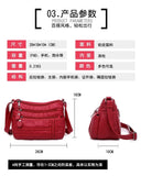 PU Leather Handbags Washed Leather Shoulder Bag Lightweight Small Square Bag