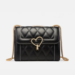 PU Leather Single Shoulder Handbag Rhombus Chain Messenger Bag