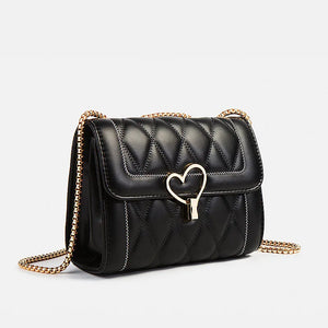 PU Leather Single Shoulder Handbag Rhombus Chain Messenger Bag