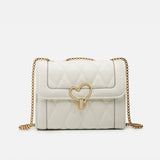 PU Leather Single Shoulder Handbag Rhombus Chain Messenger Bag