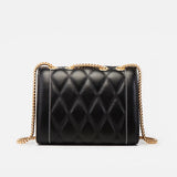 PU Leather Single Shoulder Handbag Rhombus Chain Messenger Bag