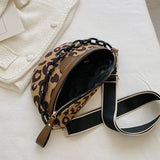 Leopard Waist Bag Half Crossbody Vacation Women Casual Chest Pack