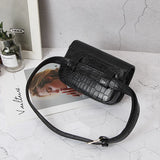 Animal Print Women Purse Crocodile Pattern Waist Belt Female Purse T30