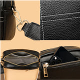 Cowhide Shoulder Messenger Bag Soft Leather Handbag