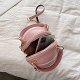 PU Leather Basketball Handbags Women Chain Shoulder Crossbody Bag
