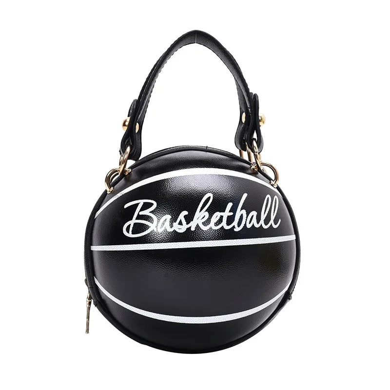 PU Leather Basketball Handbags Women Chain Shoulder Crossbody Bag