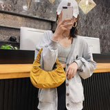 Pleated Handbag Autumn Winter Suede Totes Travel Dumpling Sac A Main Femme
