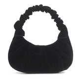 Pleated Handbag Autumn Winter Suede Totes Travel Dumpling Sac A Main Femme
