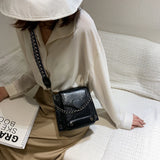 Heart-shaped Lock Shoulder Bag Retro Style