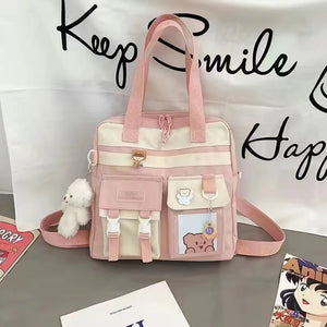 Women Shoulder Bags College Style Wild Student Cartoon