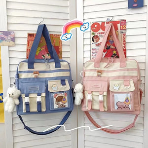 Women Shoulder Bags College Style Wild Student Cartoon