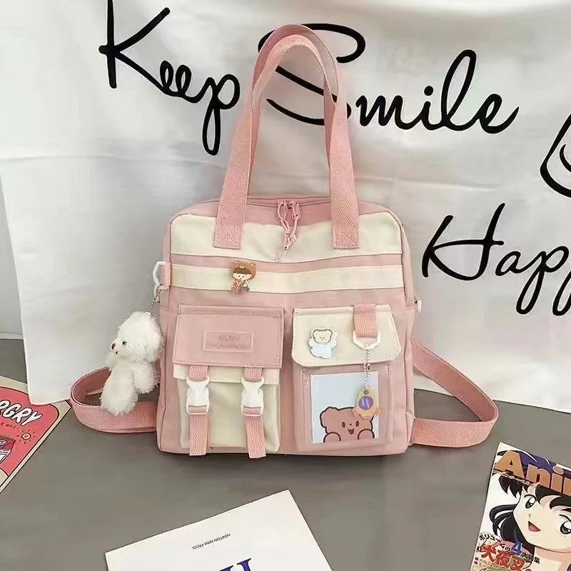 Women Shoulder Bags College Style Wild Student Cartoon