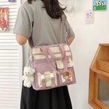 Women Shoulder Bags College Style Wild Student Cartoon
