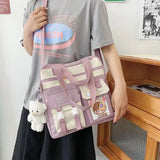Women Shoulder Bags College Style Wild Student Cartoon