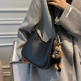 Small Bag Women's Bag Texture Single Shoulder Bag Versatile Messenger Bucket Bag