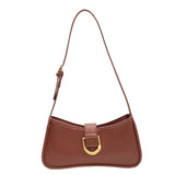 Women's PU Leather Underarm Bag Retro Travel Shoulder Bag