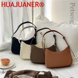 Women's Pu Leather Zipper Underarm Bag Handbag