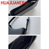 Women's Pu Leather Zipper Underarm Bag Handbag