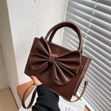 Bowknot Handbags Shoulder Bag Female Leather Lovely Girls Purse