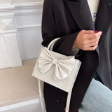 Bowknot Handbags Shoulder Bag Female Leather Lovely Girls Purse