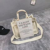 Canvas Messenger Bag Large Capacity Multi-pocket Student Schoolbag