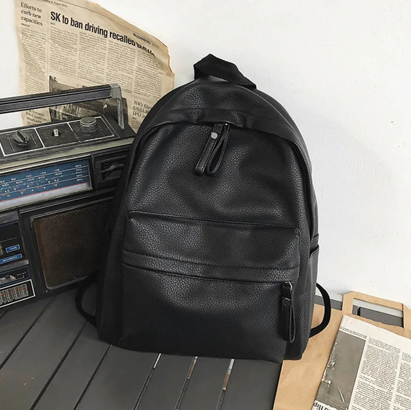 Women Backpack PU Leather Shoulder Bags Teenage Girl School Female Bag