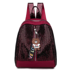 Nylon Backpack School Bags Student Girls