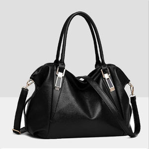 Women's Shoulder Bag Casual Tote PU Leather Handbag Double Arrow Solid Bag