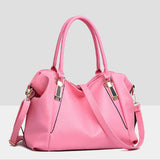 Women's Shoulder Bag Casual Tote PU Leather Handbag Double Arrow Solid Bag